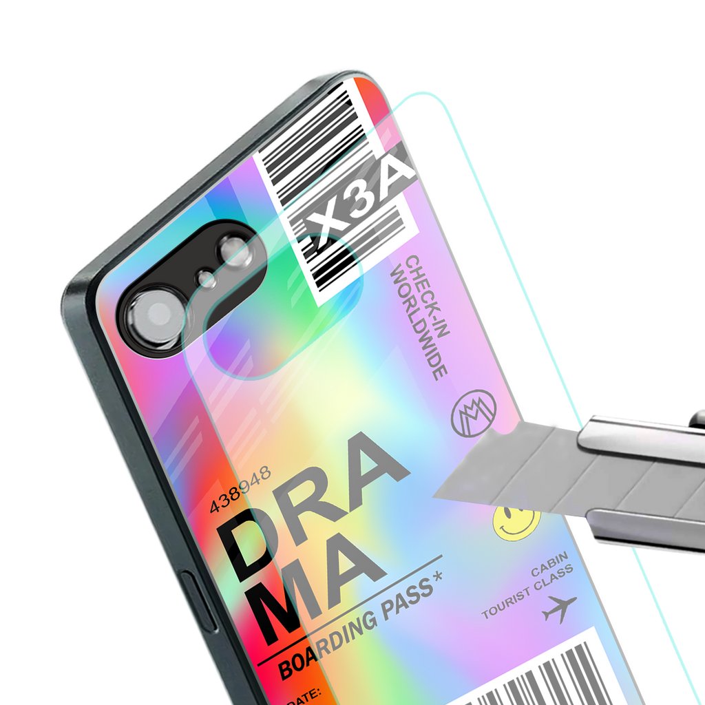 drama back phone cover | glass case for iphone 16e