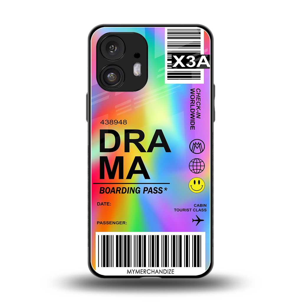 drama back phone cover | glass case for nothing phone 2