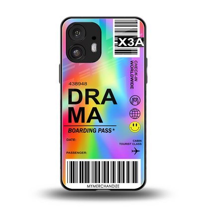 drama back phone cover | glass case for nothing phone 2