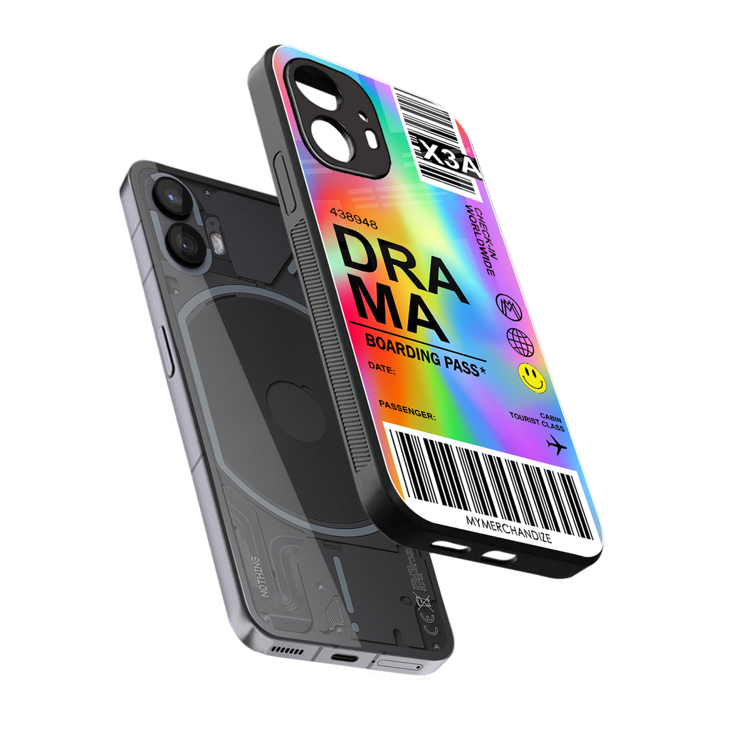 drama back phone cover | glass case for nothing phone 2