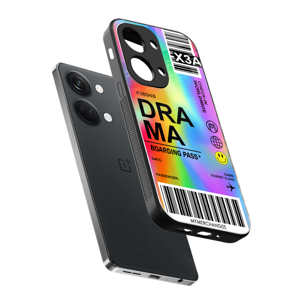 drama back phone cover | glass case for oneplus nord 3
