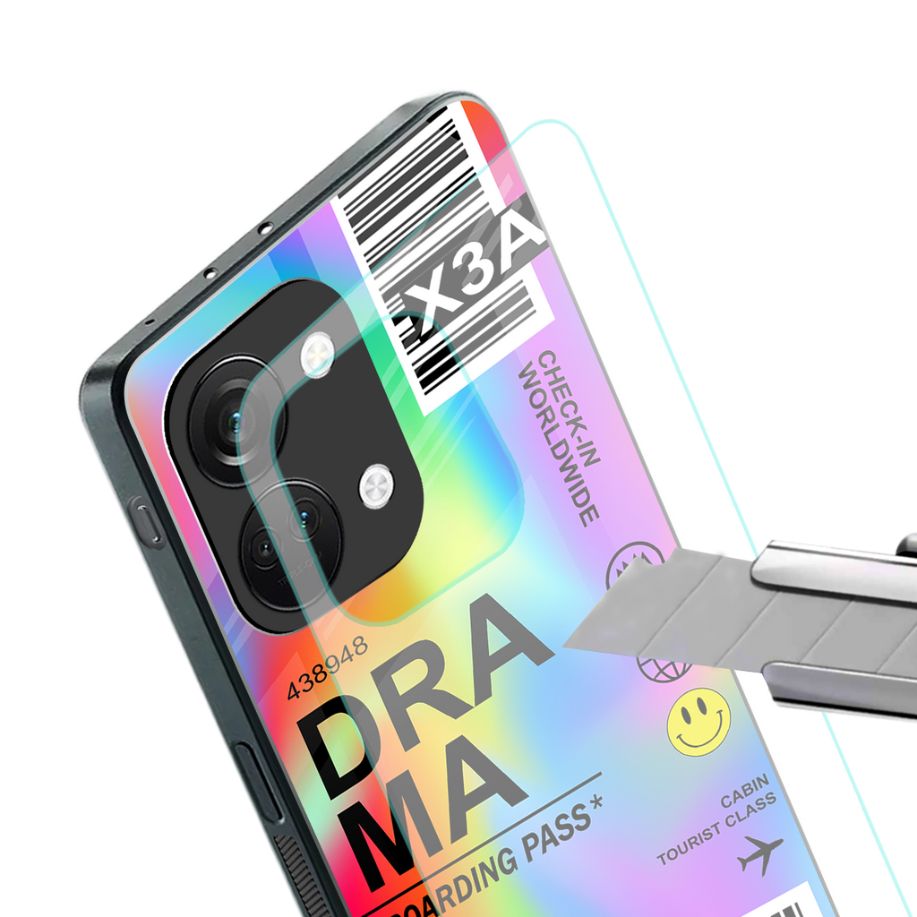 drama back phone cover | glass case for oneplus nord 3