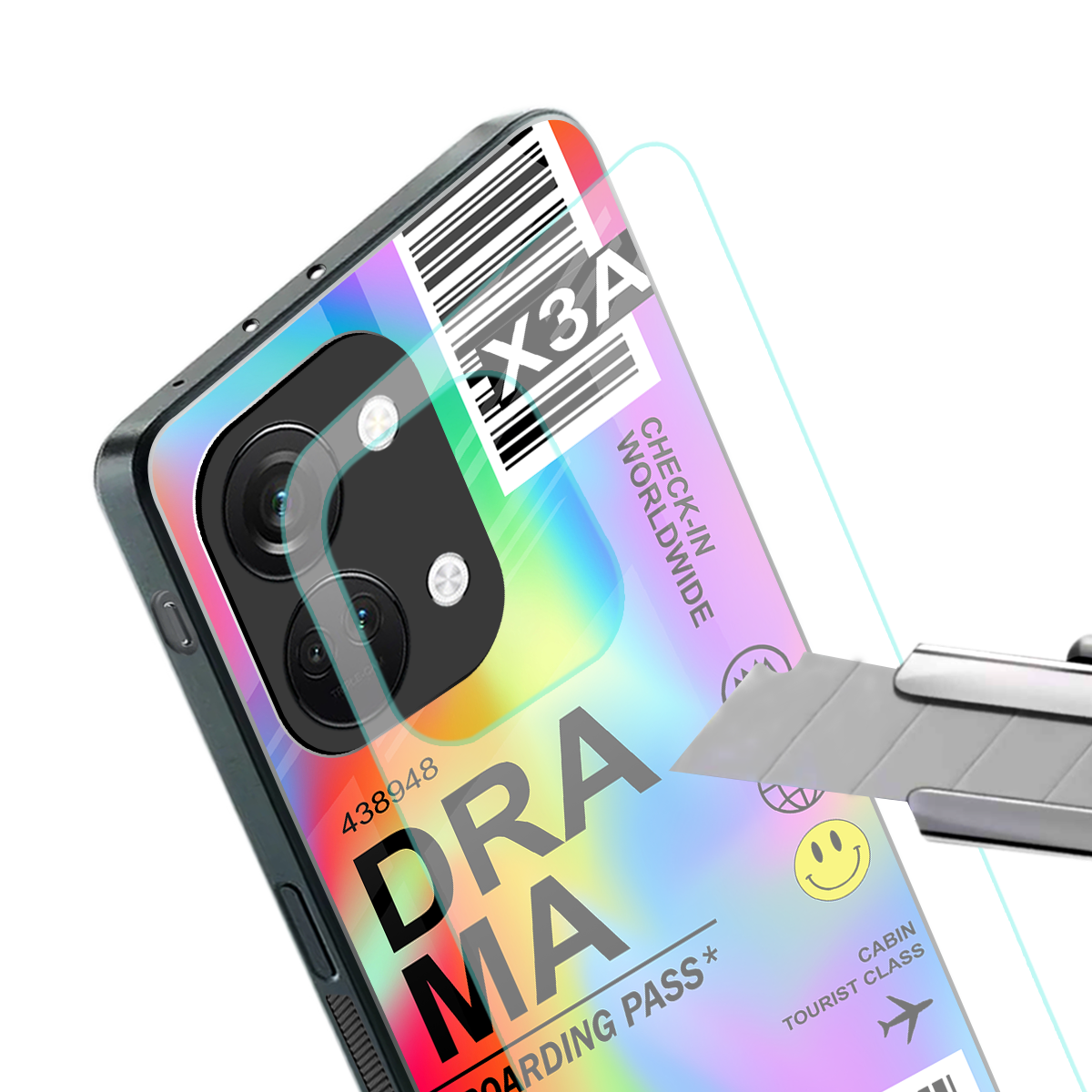 drama back phone cover | glass case for oneplus nord 3
