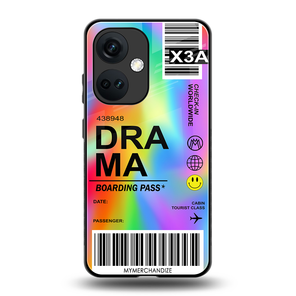 drama back phone cover | glass case for oneplus nord ce 3