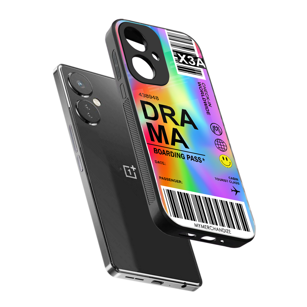 drama back phone cover | glass case for oneplus nord ce 3