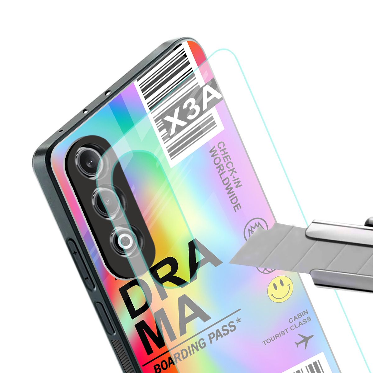 drama back phone cover | glass case for oneplus nord ce 4