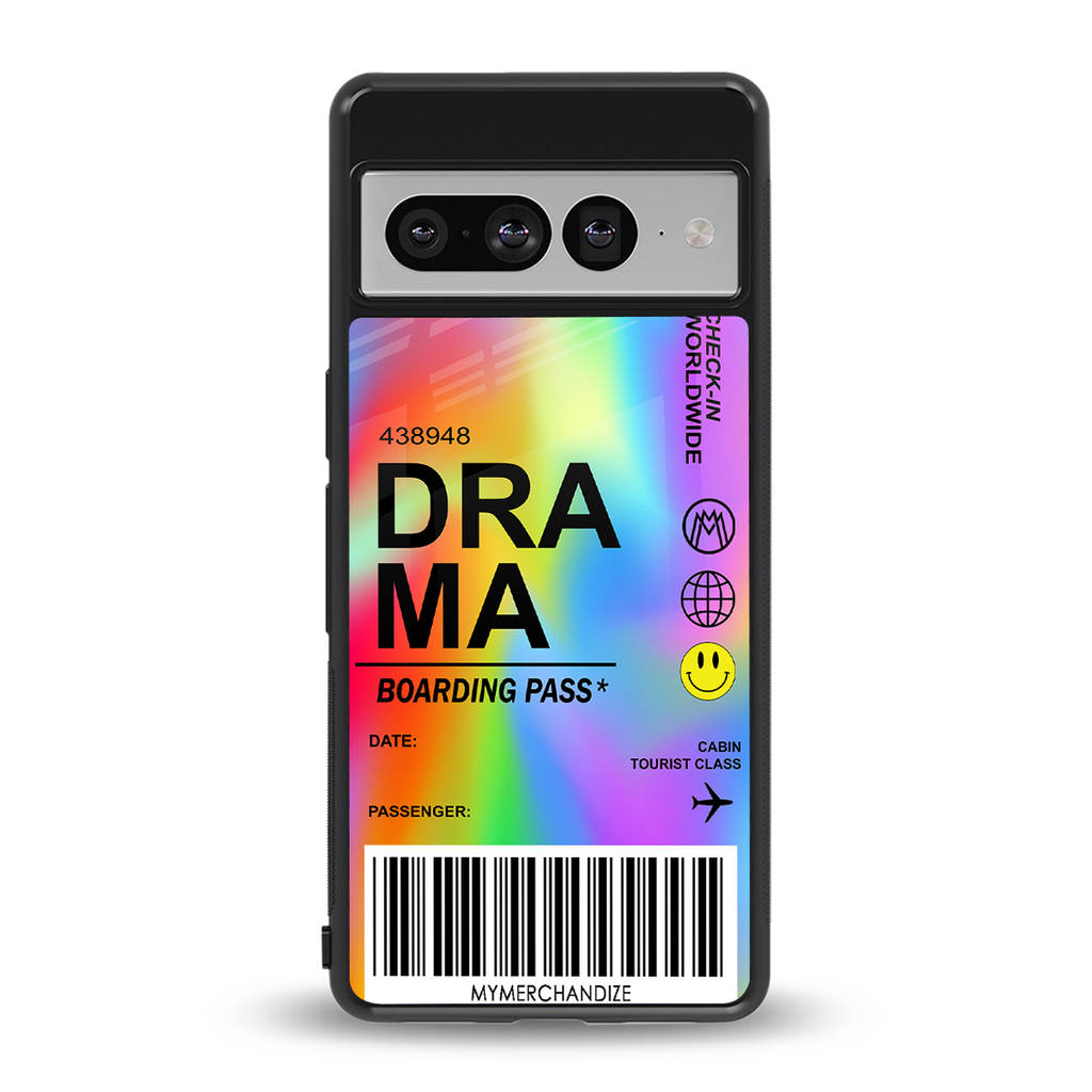 drama back phone cover | glass case for google pixel 7 pro