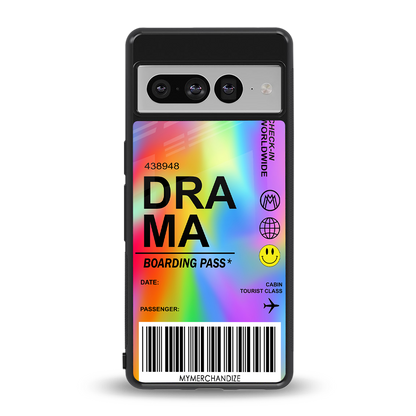 drama back phone cover | glass case for google pixel 7 pro
