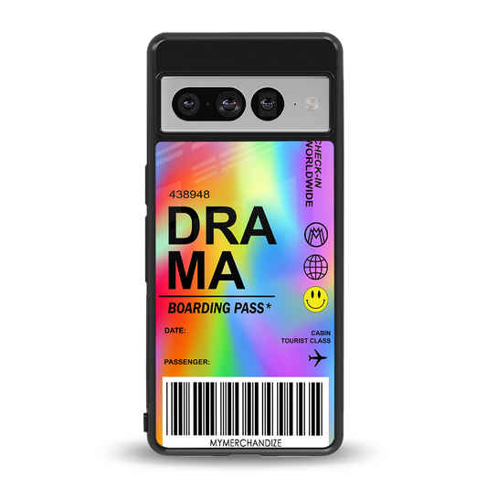 drama back phone cover | glass case for google pixel 7 pro
