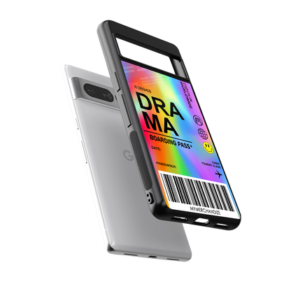 drama back phone cover | glass case for google pixel 7 pro