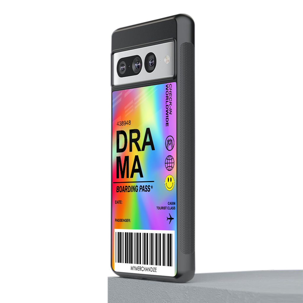 drama back phone cover | glass case for google pixel 7 pro