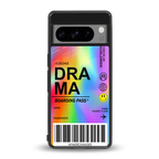 drama back phone cover | glass case for google pixel 8 pro
