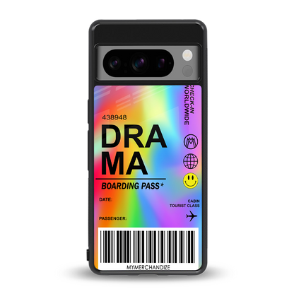 drama back phone cover | glass case for google pixel 8 pro