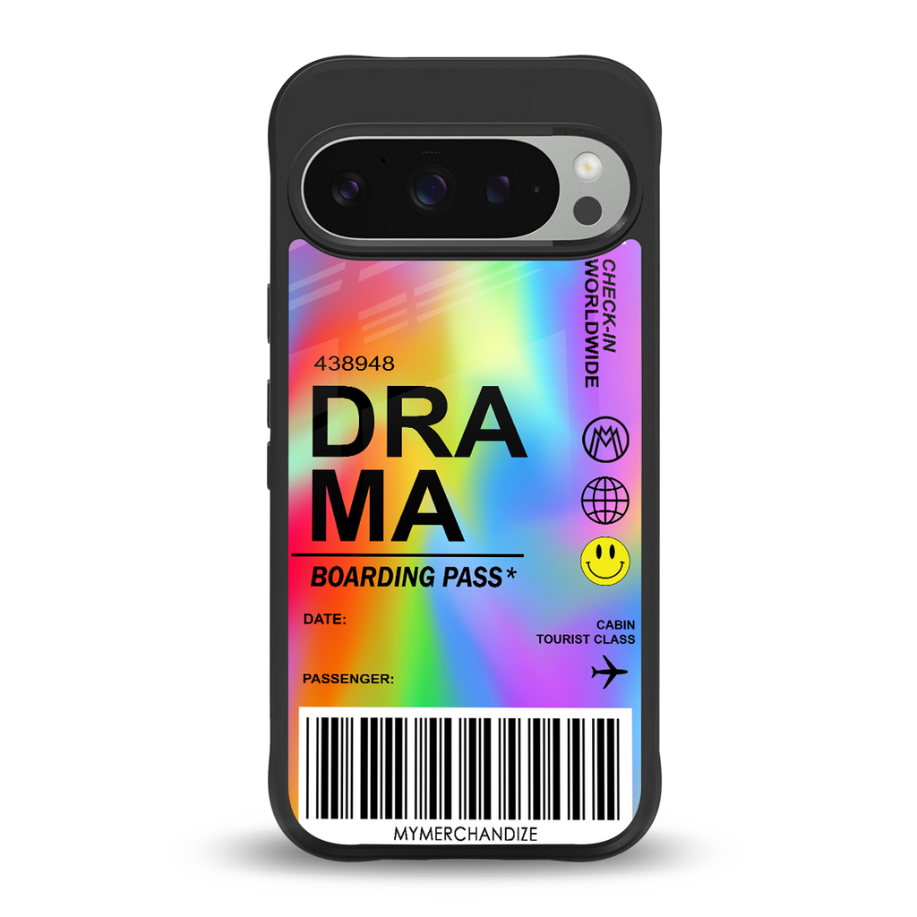 drama back phone cover | glass case for google pixel 9 pro