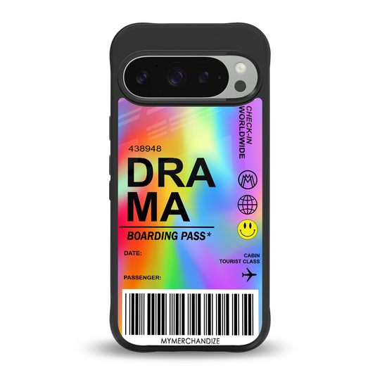 drama back phone cover | glass case for google pixel 9 pro xl