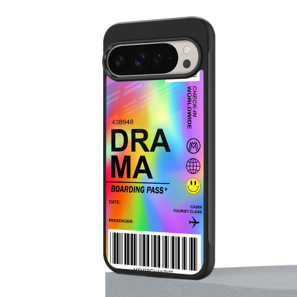 drama back phone cover | glass case for google pixel 9 pro