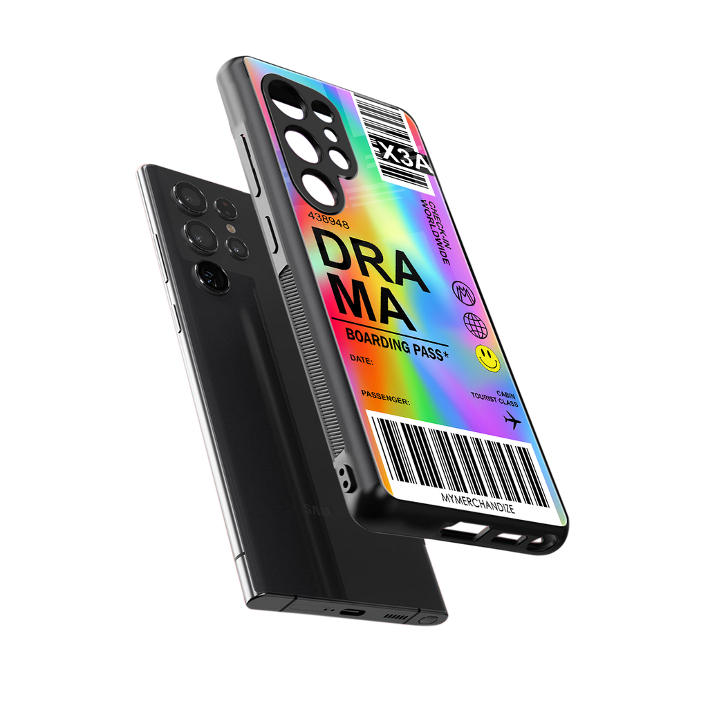 drama back phone cover | glass case for samsung galaxy s25 ultra