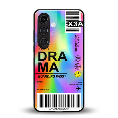 drama back phone cover | glass case for samsung galaxy s24 plus