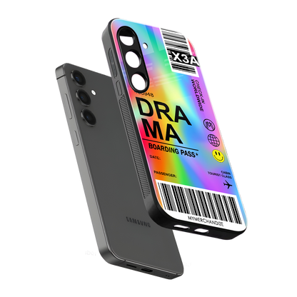 drama back phone cover | glass case for samsung galaxy s24 plus