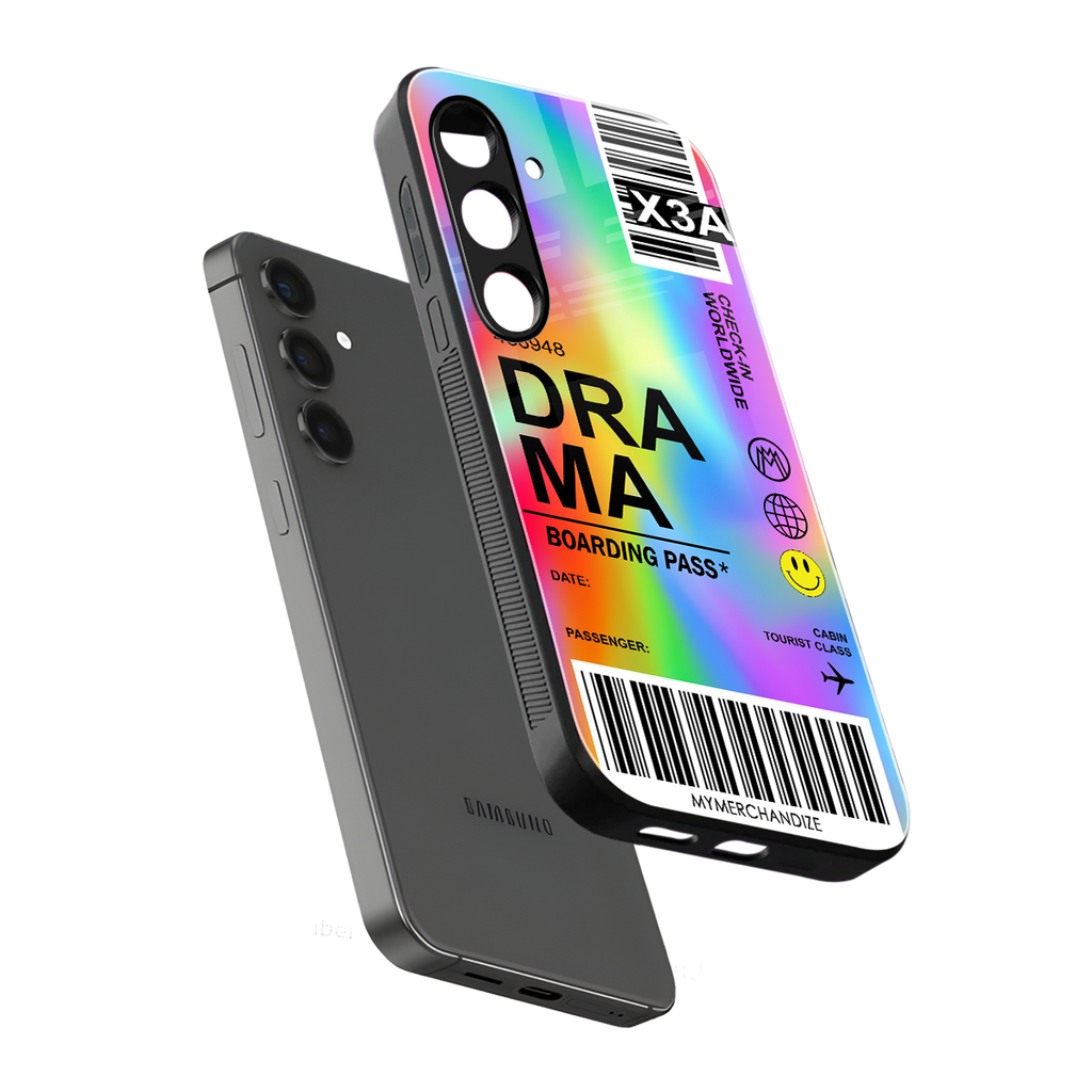 drama back phone cover | glass case for samsung galaxy s24 fe