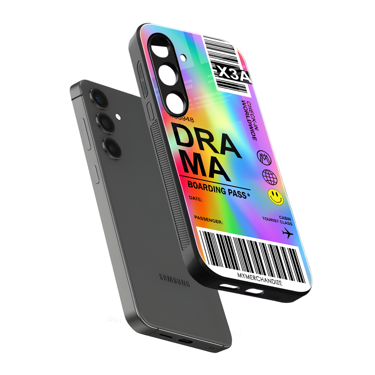 drama back phone cover | glass case for samsung galaxy s23 plus