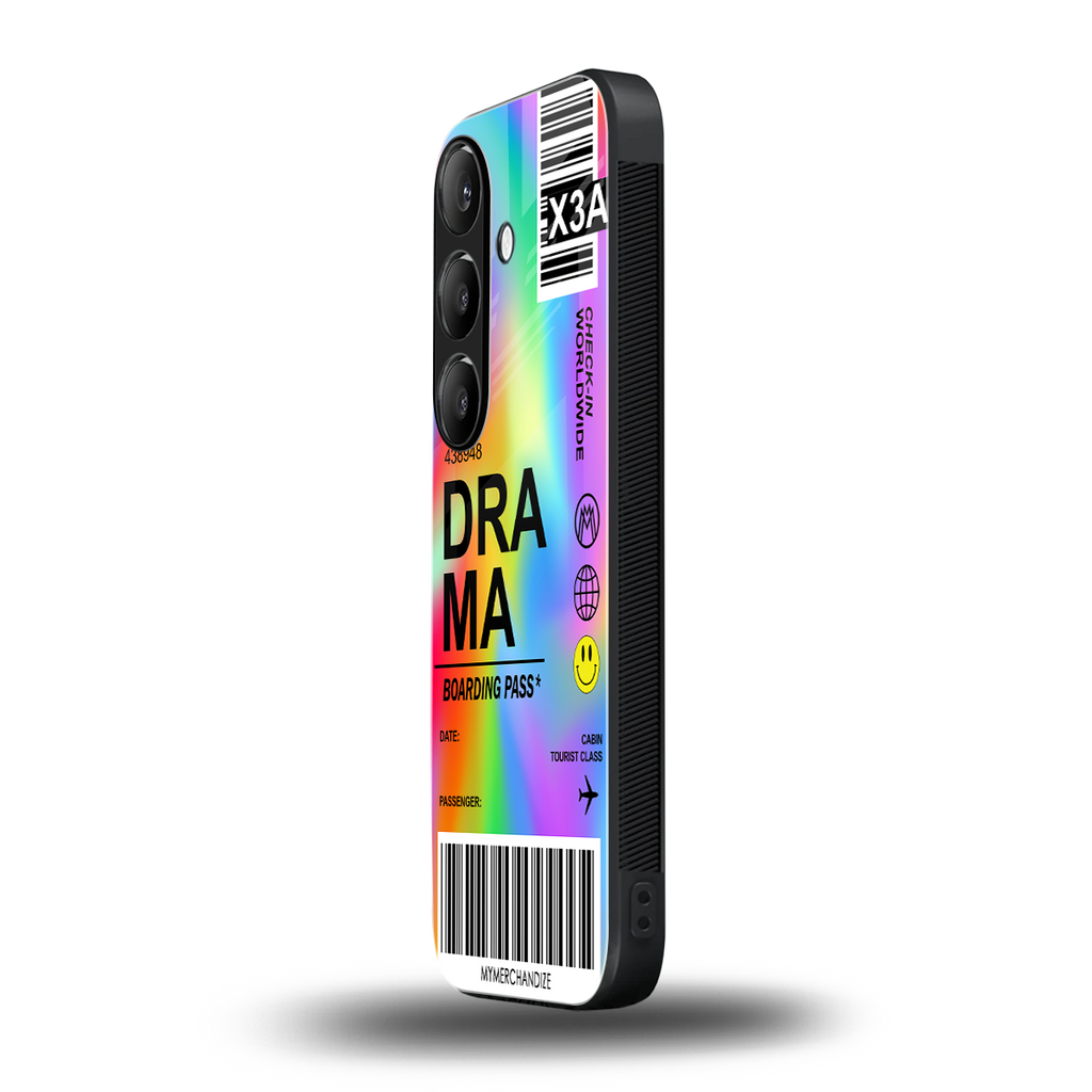 drama back phone cover | glass case for samsung galaxy s25 plus