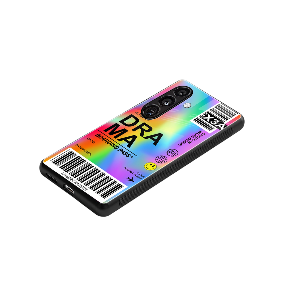 drama back phone cover | glass case for samsung galaxy s25 plus