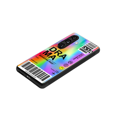 drama back phone cover | glass case for samsung galaxy s24 plus