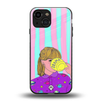 dramateacal girl back phone cover | glass case for iphone 13 mini