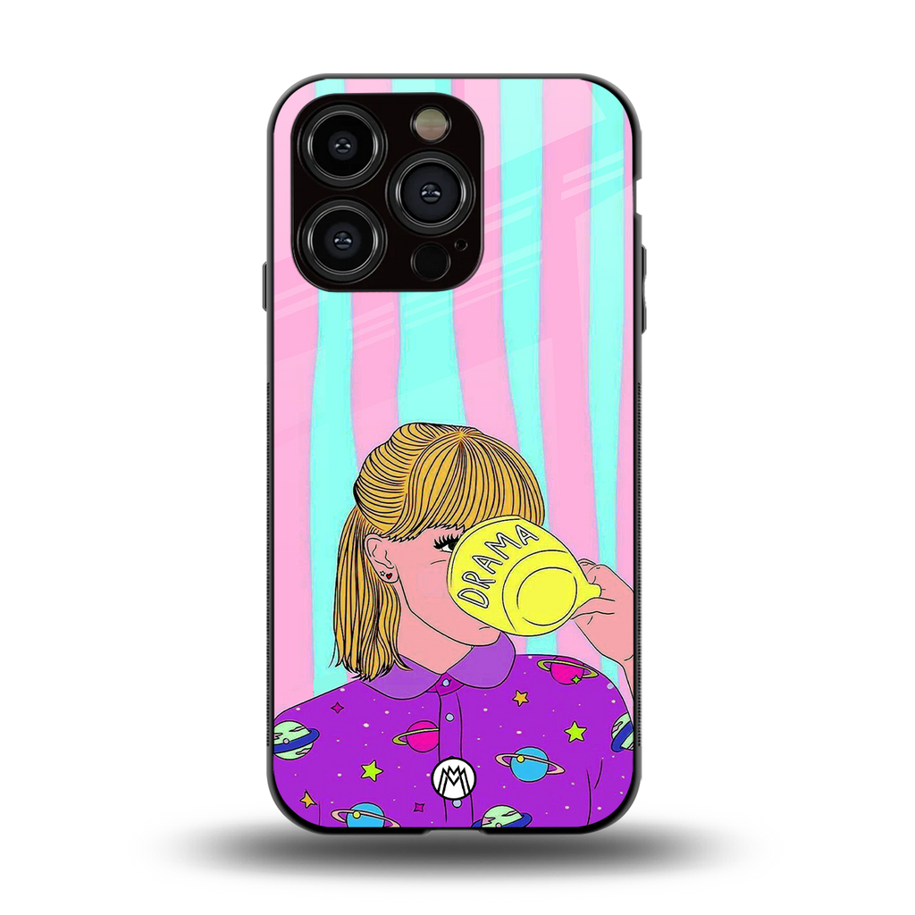 dramateacal girl back phone cover | glass case for iphone 13 pro