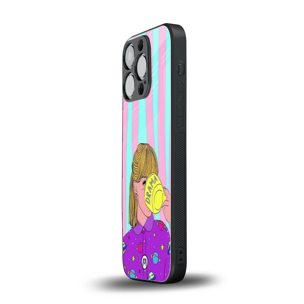 dramateacal girl back phone cover | glass case for iphone 13 pro