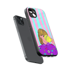 dramateacal girl back phone cover | glass case for iphone 14 plus
