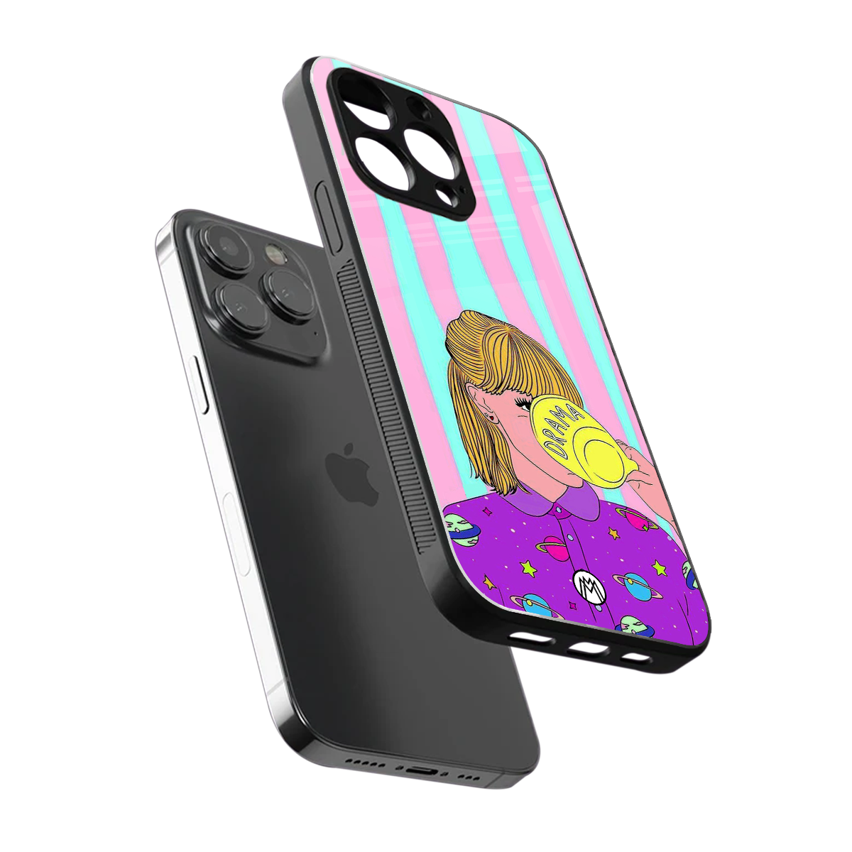 dramateacal girl back phone cover | glass case for iphone 14 pro max