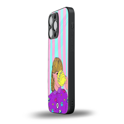 dramateacal girl back phone cover | glass case for iphone 15 pro max