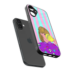 dramateacal girl back phone cover | glass case for iphone 16 plus