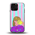 dramateacal girl back phone cover | glass case for iphone 16 pro max