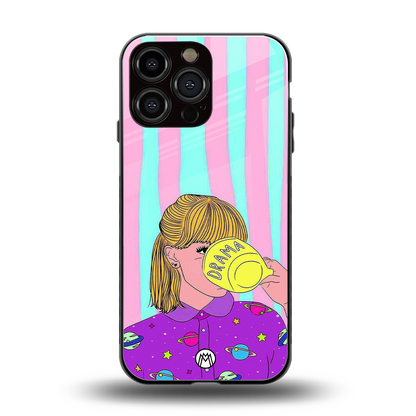 dramateacal girl back phone cover | glass case for iphone 16 pro max