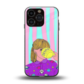 dramateacal girl back phone cover | glass case for iphone 16 pro
