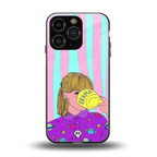dramateacal girl back phone cover | glass case for iphone 16 pro
