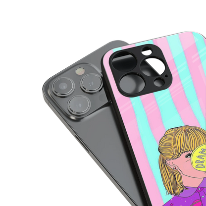 dramateacal girl back phone cover | glass case for iphone 16 pro
