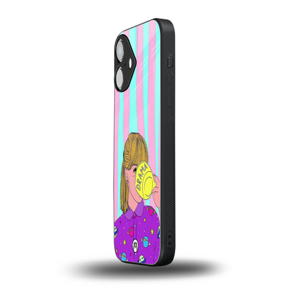 dramateacal girl back phone cover | glass case for iphone 16