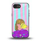 dramateacal girl back phone cover | glass case for iphone 16e