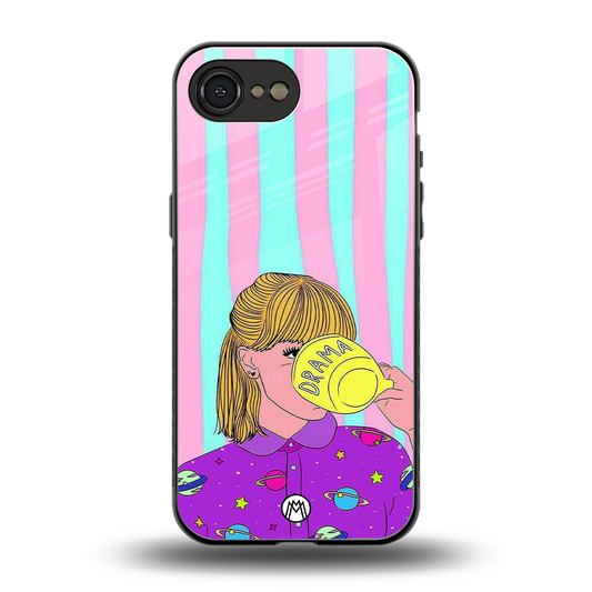 dramateacal girl back phone cover | glass case for iphone 16e