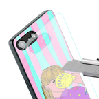dramateacal girl back phone cover | glass case for iphone 16e