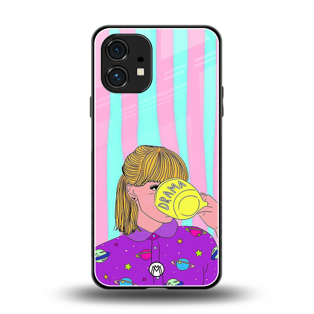 dramateacal girl back phone cover | glass case for nothing phone 1