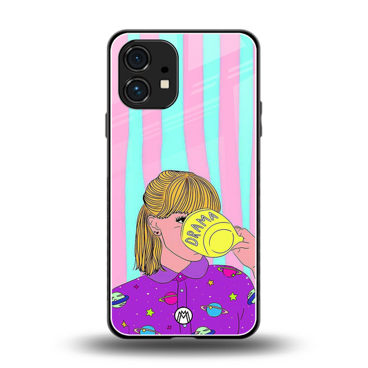 dramateacal girl back phone cover | glass case for nothing phone 1