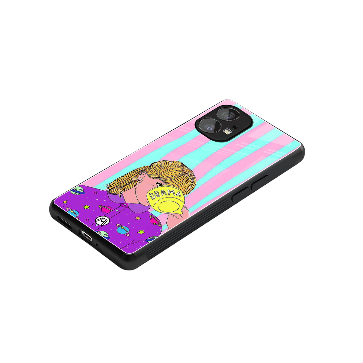 dramateacal girl back phone cover | glass case for nothing phone 1