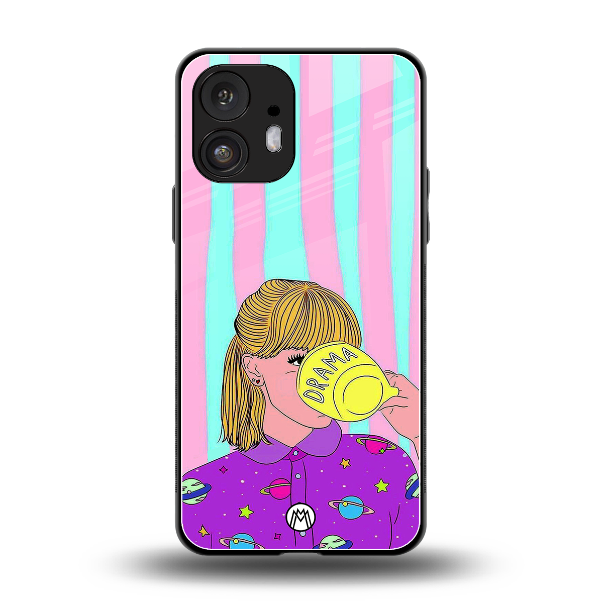 dramateacal girl back phone cover | glass case for nothing phone 2