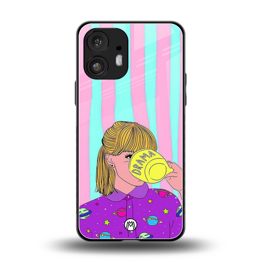 dramateacal girl back phone cover | glass case for nothing phone 2