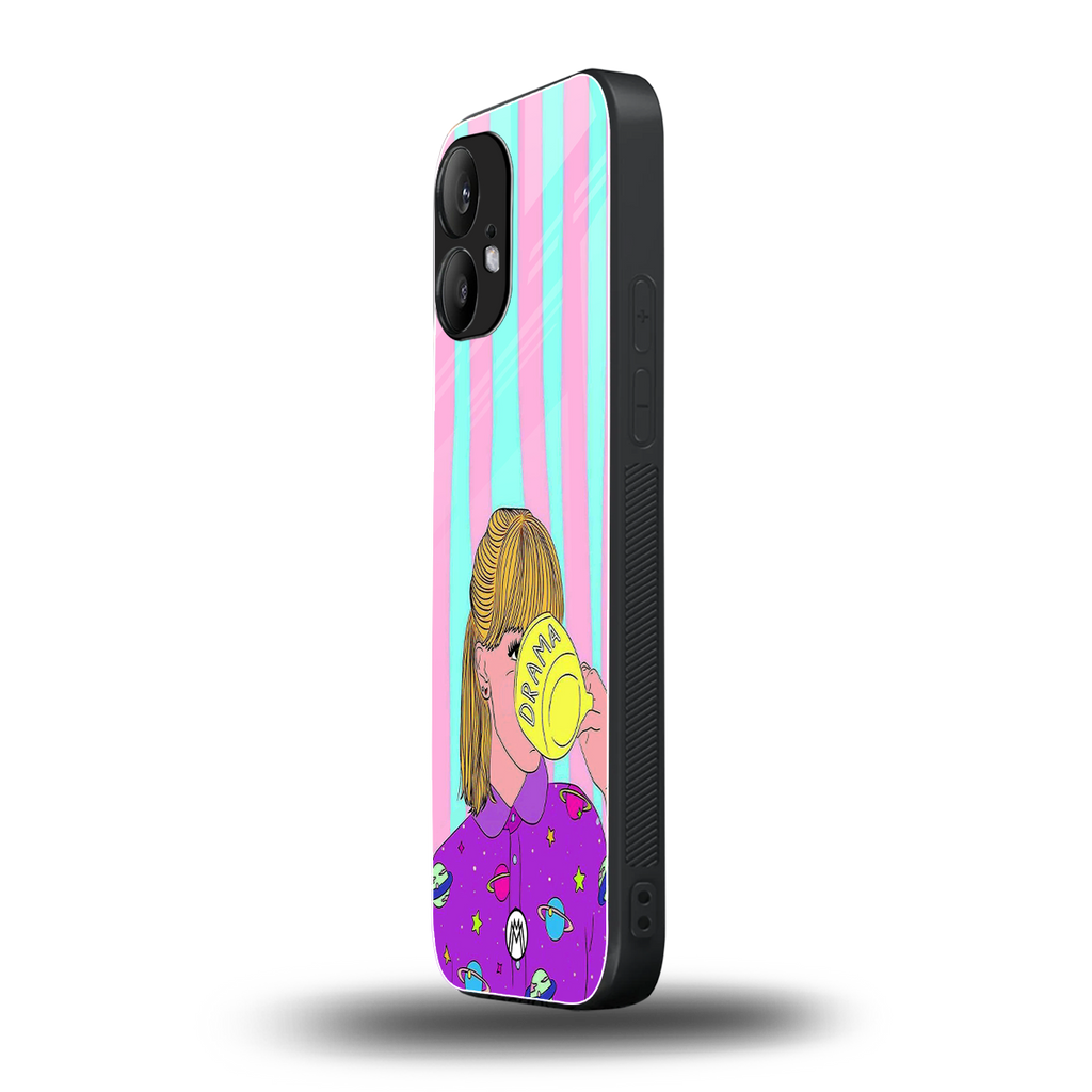 dramateacal girl back phone cover | glass case for nothing phone 2